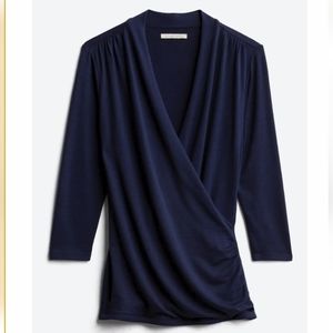 41 HAWTHORNHenri Surplice Wrap Ruched Knit Top